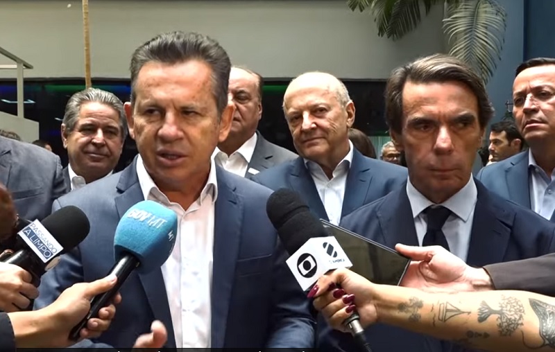 Governador Mauro Mendes recebe ex-presidente da Espanha para um debate com setor produtivo