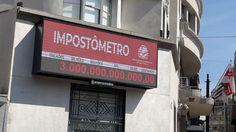 Brasileiros pagaram R$ 3 trilhões em impostos em 2024, mostra Impostômetro