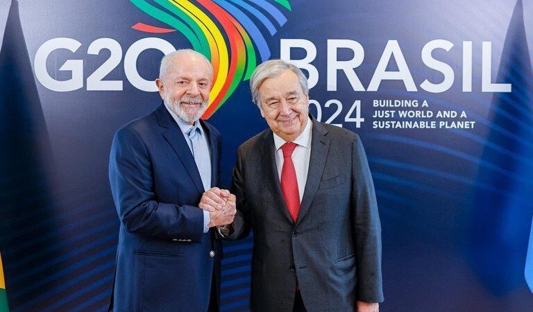 G20: Lula e secretário-geral da ONU discutem agenda climática e social em reunião