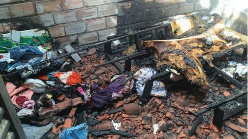 Criança incendeia casa em brincadeira com isqueiro no interior do estado