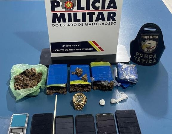 Força Tática apreende drogas e prende dois homens por tráfico