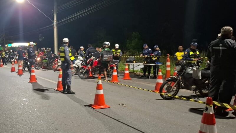 Operação Lei Seca termina com 2 prisões por embriaguez e 47 motocicletas apreendidas