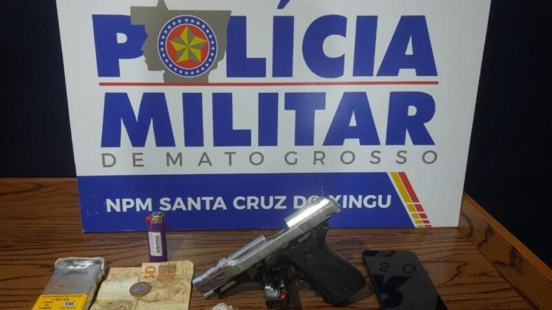 PM prende suspeito por tentativa de roubo, sequestro e porte ilegal de arma de fogo