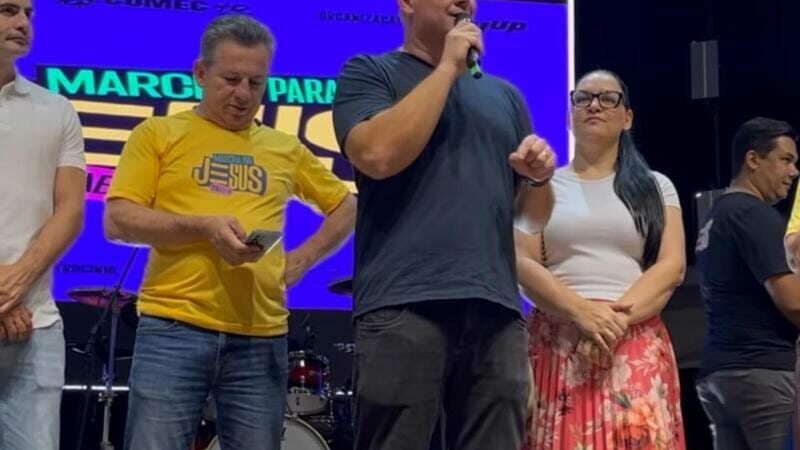 Marcha para Jesus em Cuiabá reúne Mauro Mendes, Abílio e outras lideranças políticas