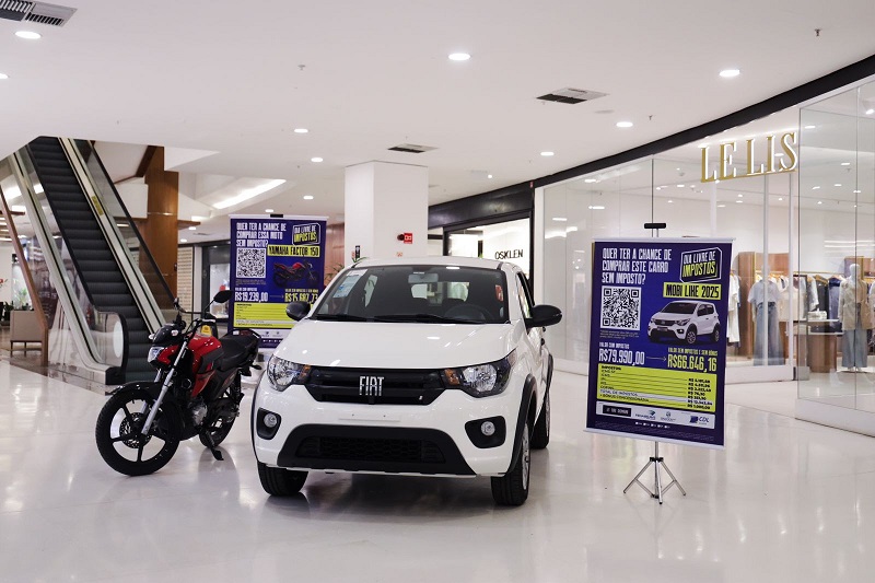 Sorteados poderão comprar motos e carro sem impostos em Cuiabá