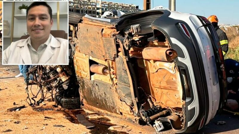 Médico morre e namorada fica ferida em colisão entre carro e carreta na rodovia BR-163