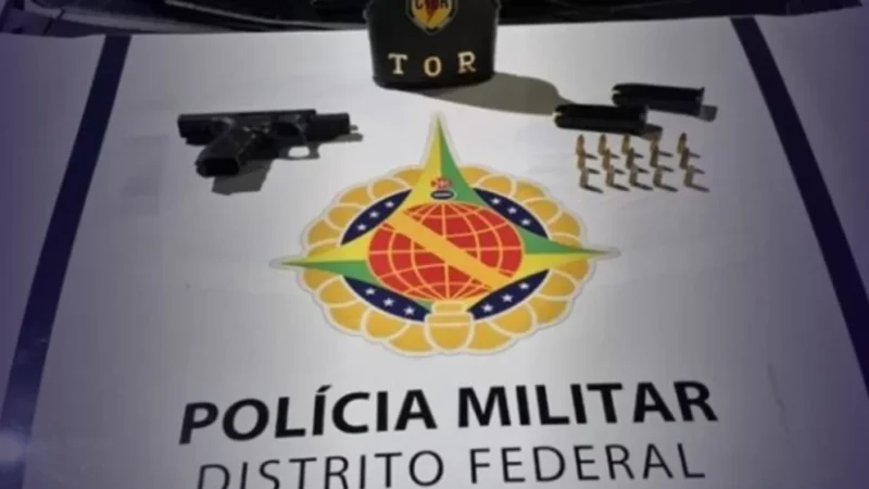 PMDF apreende arma de fogo em bar durante operação contra poluição sonora no Recanto das Emas