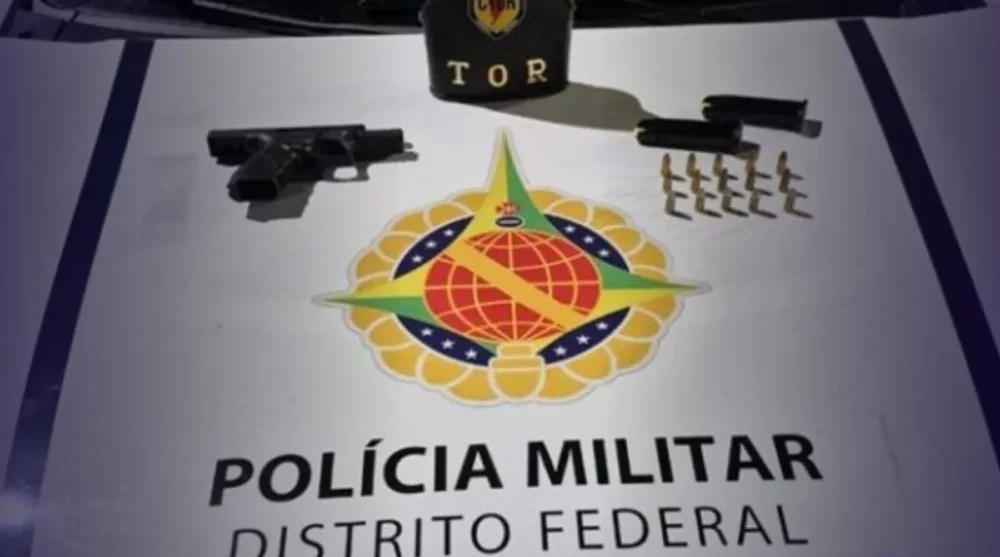 PMDF apreende arma de fogo em bar durante operação contra poluição sonora no Recanto das Emas