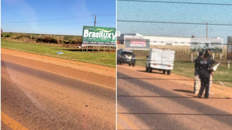 Pedestre morre atropelado na BR-070 em Campo Verde