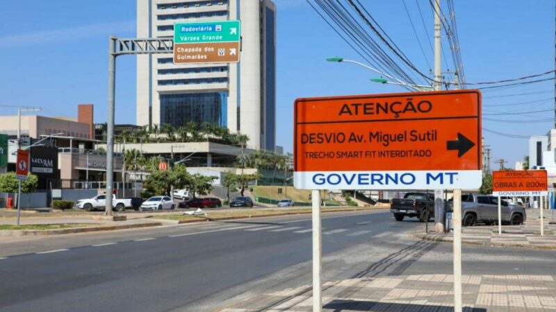 Alça da avenida do CPA será fechada segunda-feira para obras e só será reaberta em 2026