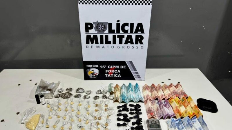 Casal é preso com porções de maconha e pasta base de cocaína em Várzea Grande