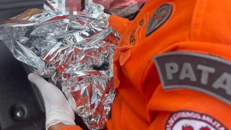 Bombeiros prestam atendimento à recém-nascida que nasceu em via pública em Cuiabá