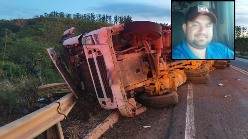 Motorista de 36 anos morre após carreta tombar na Serra da Petrovina