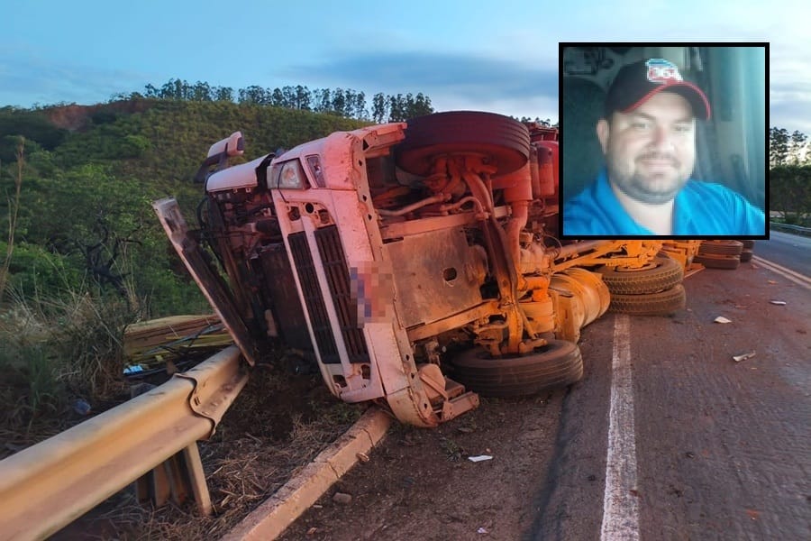 Motorista de 36 anos morre após carreta tombar na Serra da Petrovina