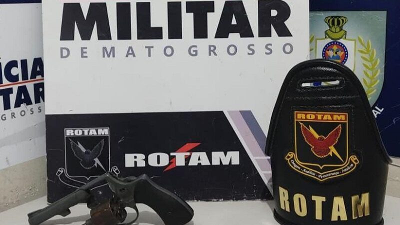Rotam prende homem em flagrante com revólver sem registro em Cuiabá