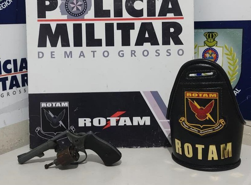 Rotam prende homem em flagrante com revólver sem registro em Cuiabá