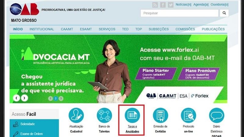 OAB-MT lança anuidade com valores congelados e descontos especiais