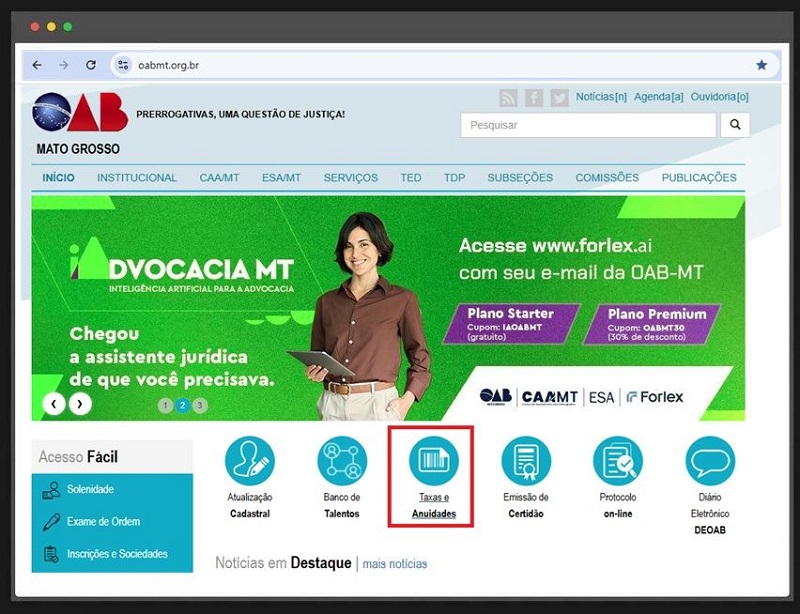 OAB-MT lança anuidade com valores congelados e descontos especiais