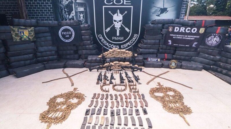 Inteligência do Gefron atua na apreensão de 4,3 toneladas de drogas e arsenal de guerra no Amazonas