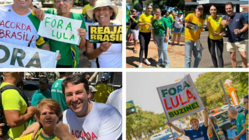 Acorda Brasil leva apoiadores da direita às ruas de Campo Grande