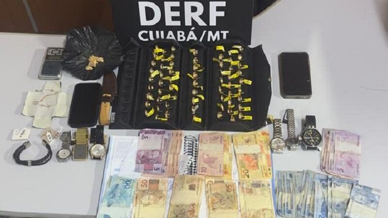 Mulher e comparsa são presos por roubo em joalheria na região central de Cuiabá