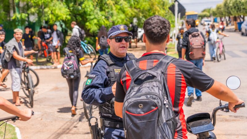 Guarda Civil Municipal intensifica orientações sobre uso de bicicletas elétricas e similares em escolas de Lucas do Rio Verde